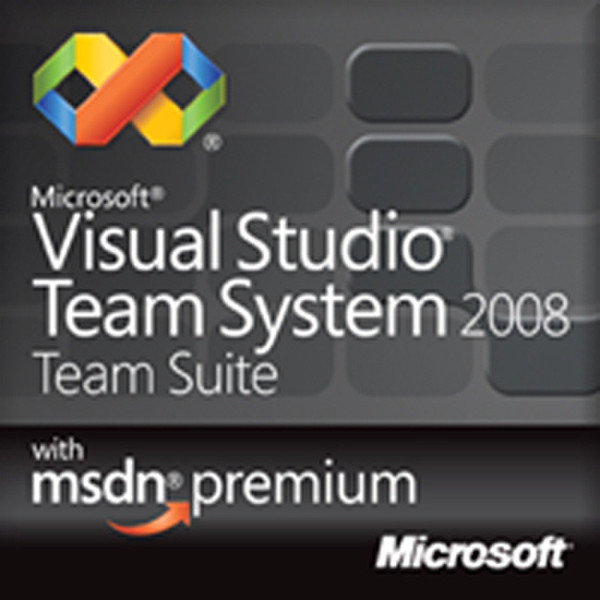 Microsoft Visual Studio Team System 2008 Team Suite, w/MSDN PS, OLV-D, 1u, AP, ML