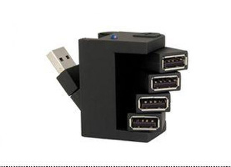Micropac USB-4PSH 480Мбит/с Черный хаб-разветвитель