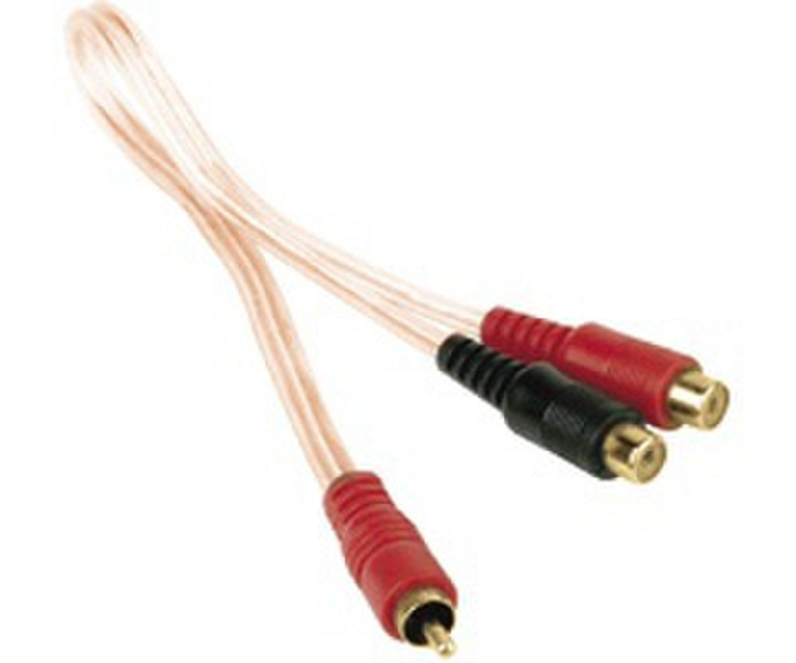 Metra ISRCA-Y1 2x RCA M 1x RCA F Черный, Красный, Прозрачный кабельный разъем/переходник