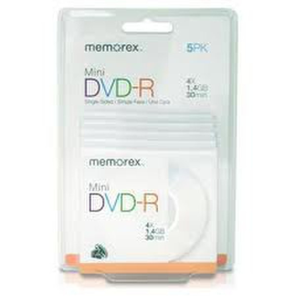 Memorex 5 mini DVD-R 1.4GB DVD-R 5Stück(e)