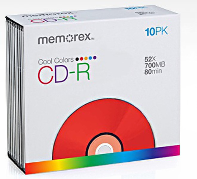 Memorex 04601 CD-R 700МБ 10шт чистые CD