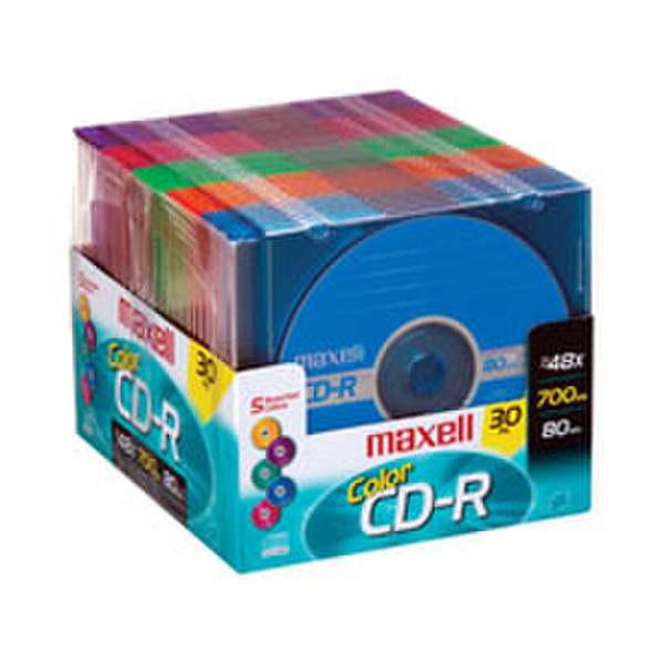 Maxell 648230 CD-R 700МБ 30шт чистые CD