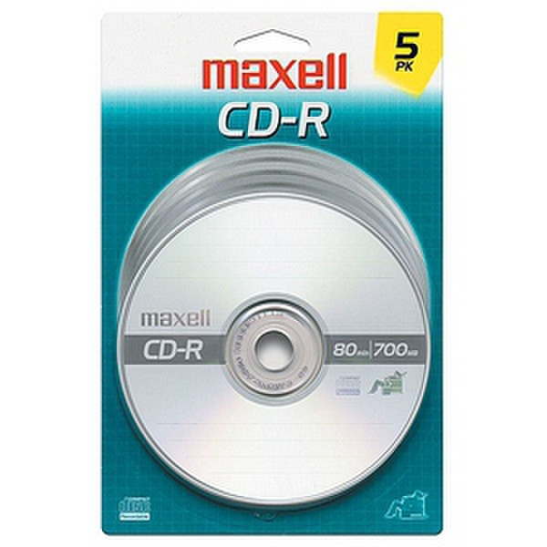 Maxell 648220 CD-R 700МБ 5шт чистые CD