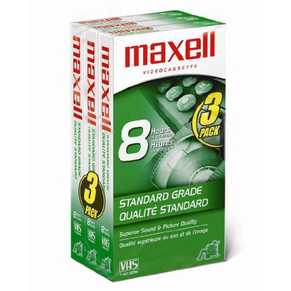 Maxell 213030 VHS 120min 3pc(s) audio/video cassette