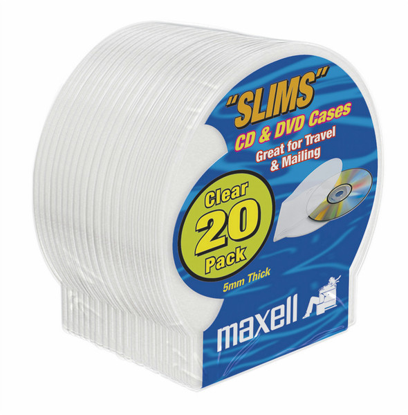 Maxell 190900 20дисков Прозрачный чехлы для оптических дисков