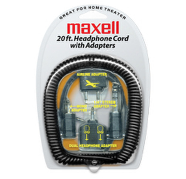 Maxell HP-20 Black cable interface/gender adapter