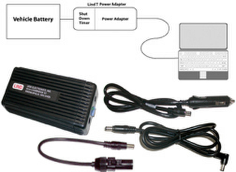 Lind Electronics MO1930T-1679 Black power adapter/inverter