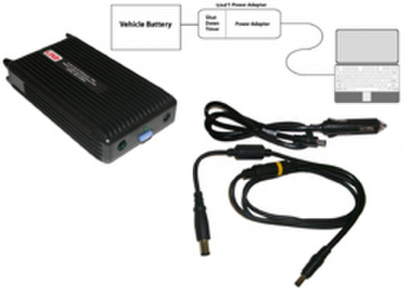 Lind Electronics DE2045T-1675 Black power adapter/inverter