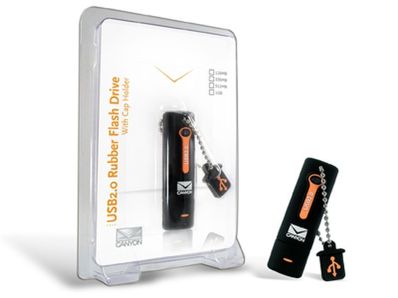 Canyon 2048 MB, USB 2.0 Flash Rubber Drive NAND 2GB USB 2.0 Type-A USB flash drive