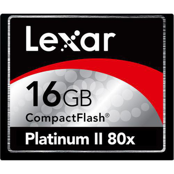Lexar 16GB Platinum II 80x CompactFlash 16GB CompactFlash memory card