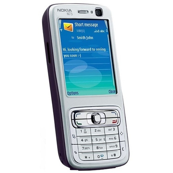 Nokia N73 Пурпурный, Cеребряный смартфон