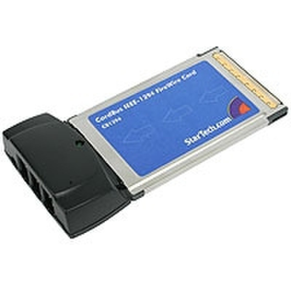 StarTech.com 3 Port IEEE-1394 FireWire CardBus Adapter with Digital Video Editing Kit interface cards/adapter