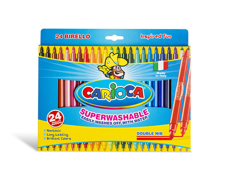 Carioca Birello Fine/Medium Multicolour 24pc(s) felt pen