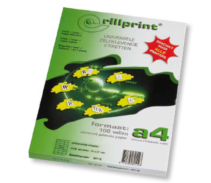 Rillprint 89113 Druckeretikette