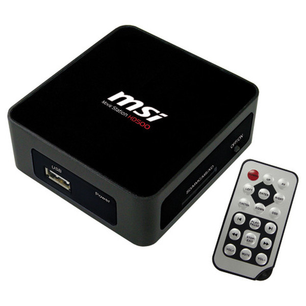 MSI Movie Station HD500 Schwarz Digitaler Mediaplayer