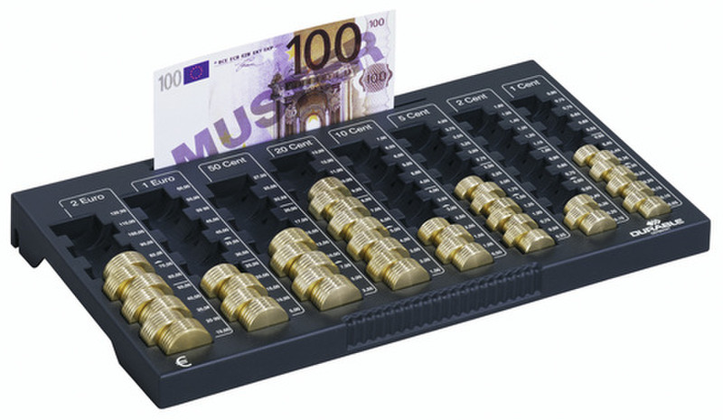 Durable EUROBOARD L Charcoal cash box tray