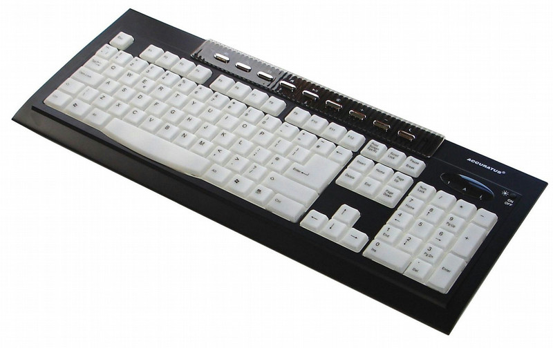 Ceratech Accuratus Lightning 02 - Illuminated Slim Multimedia Keyboard USB Tastatur