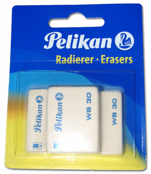 Pelikan 620120 Прорезиненный Белый 3шт ластик