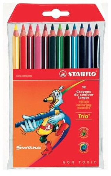 Stabilo Trio 12шт графитовый карандаш