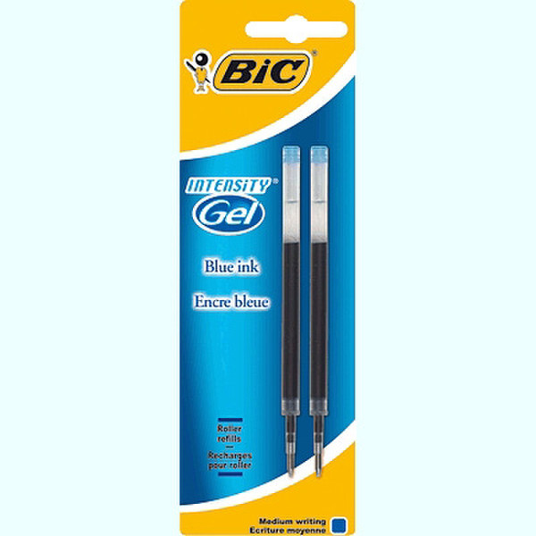 BIC Reaction Gel, x2 Medium Blue 2pc(s) pen refill