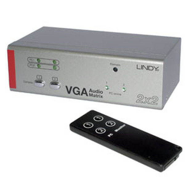 Lindy VGA & Audio Selector Matrix Switch 2x2 Video-Umschaltpult