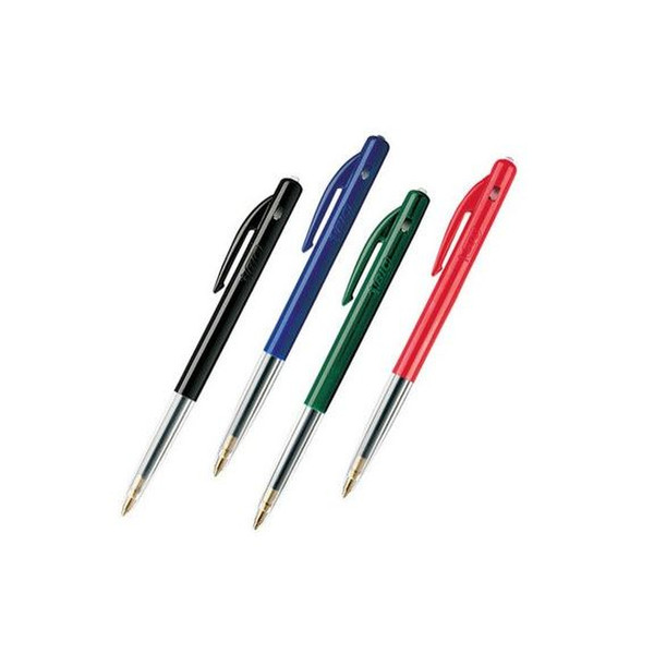 BIC M10 Clic Clip-on retractable ballpoint pen Средний Синий 2шт