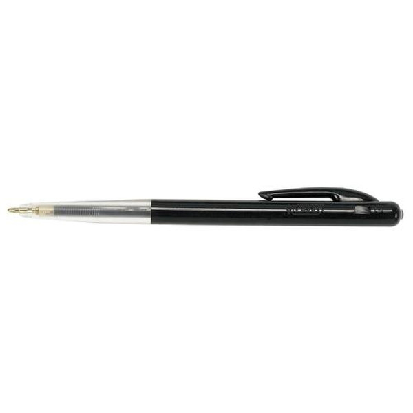 BIC M10 Clic Medium Clip-on retractable ballpoint pen Medium Schwarz 50Stück(e)