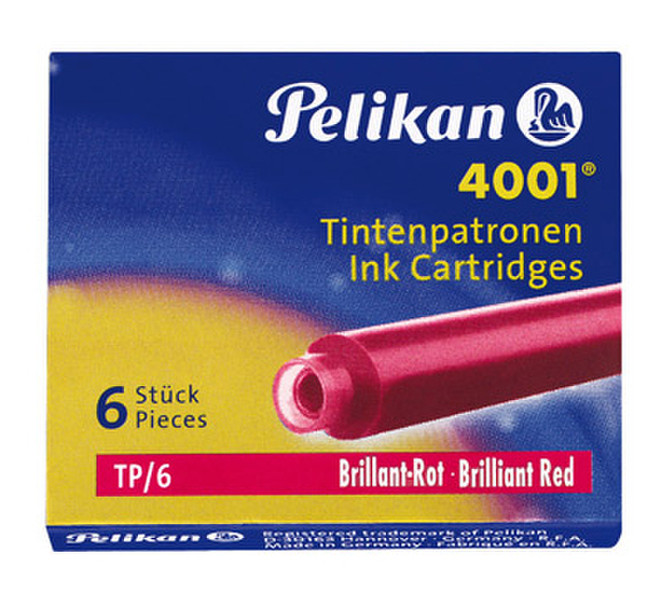 Pelikan TP/6 Red 6pc(s) pen refill