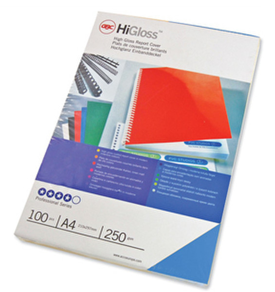 GBC HiGloss Umschlagmaterial 250 g/m², blau (100) Umschlag