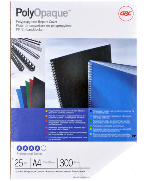 GBC PolyOpaque-Einbanddeckel – Weiß (25) A4 Umschlag