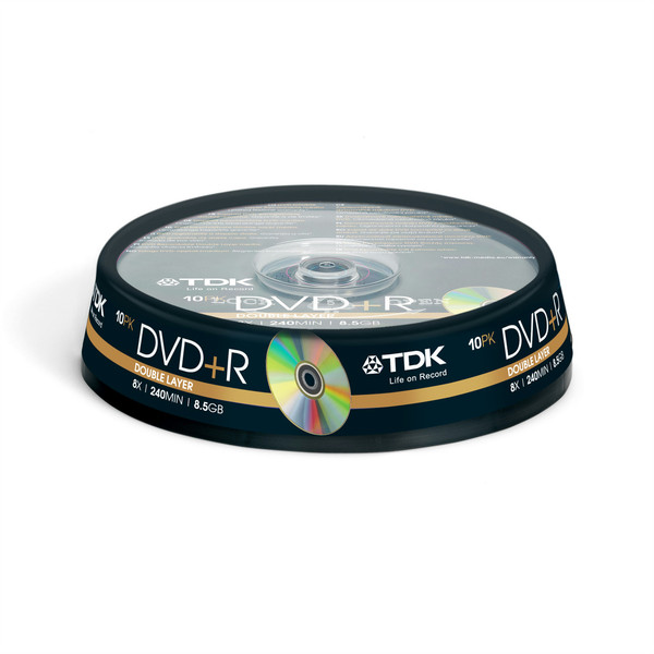 TDK 10 x DVD+R DL 8.5GB 8.5GB DVD+R DL 10Stück(e)