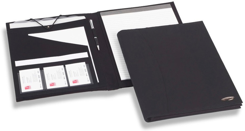 Rexel Soft Touch Folio Suede Effect Black