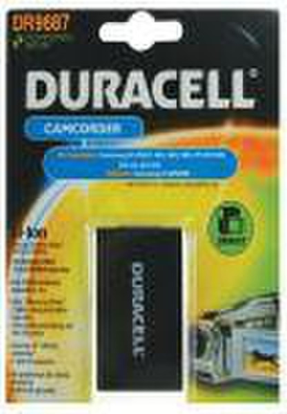 Duracell Camcorder Battery 7.4v 780mAh Lithium-Ion (Li-Ion) 780mAh 7.4V Wiederaufladbare Batterie