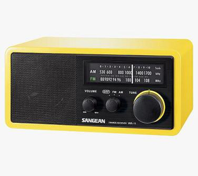 Sangean WR-11 Portable Black,Yellow radio