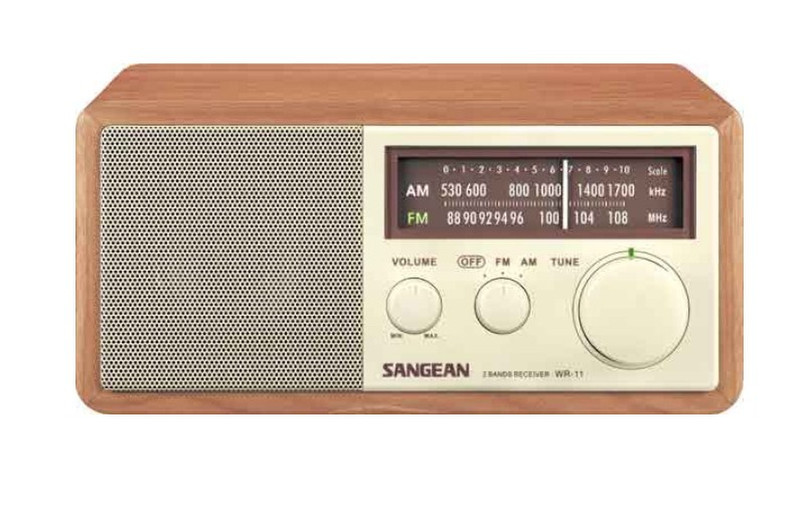 Sangean WR-11 Tragbar Walnuss Radio