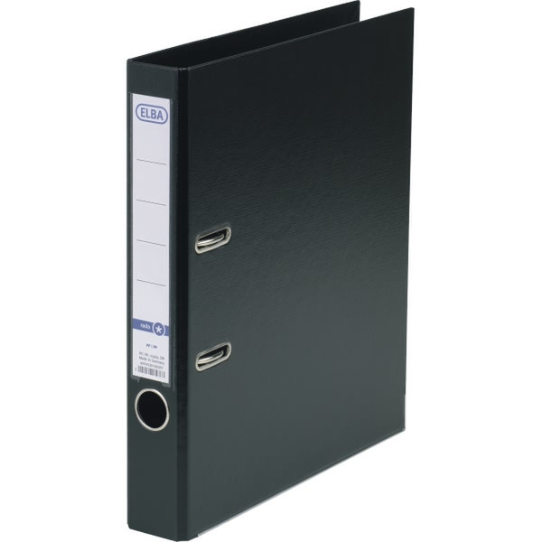 Elba Smart PP/PP, 50 mm Polypropylene (PP) Black folder