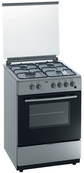 ETNA EFG667VRVS Freestanding Gas hob A Stainless steel cooker