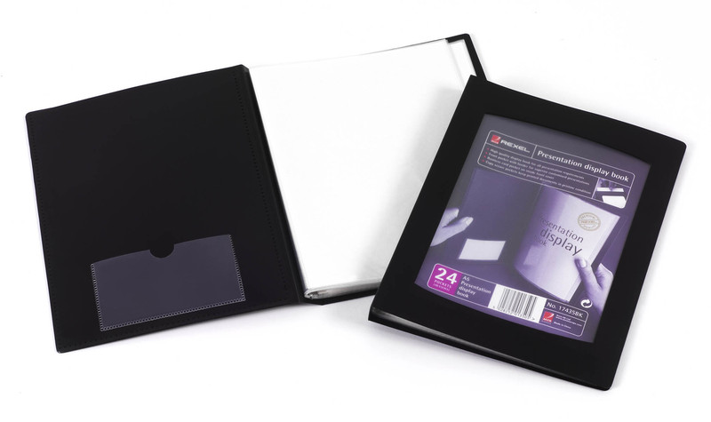 Rexel Presentation Display Book A5 24 Pocket Black presentation display book