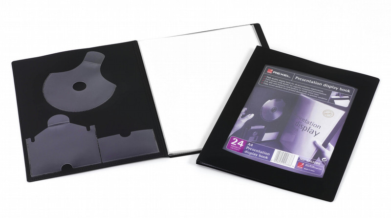 Rexel Presentation Display Book A4 24 Pocket Black presentation display book