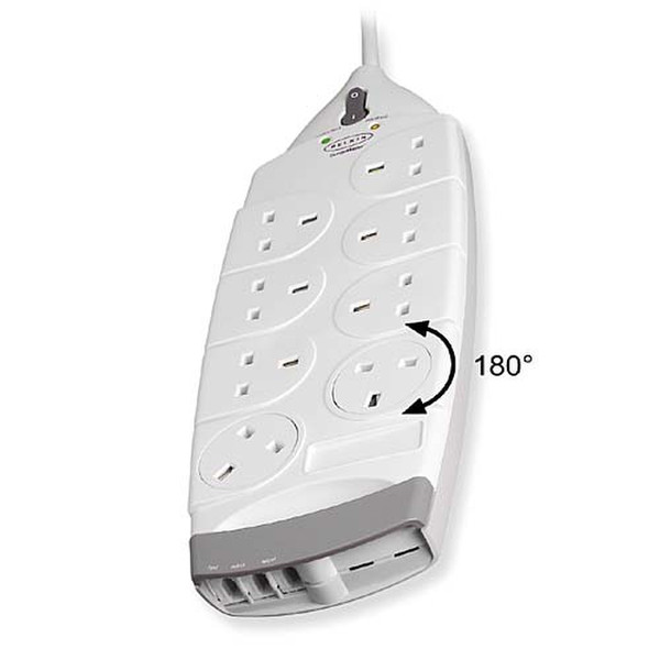 Belkin F9G820UK4M-DB 4m Grau Spannungsschutz