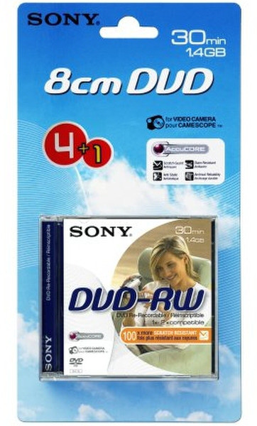 Sony 4X1DMW30AJ-BT 1.4GB DVD-RW 5Stück(e) DVD-Rohling