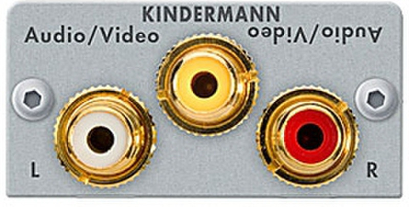 Kindermann 7444000530 3x RCA 3x RCA Silver cable interface/gender adapter