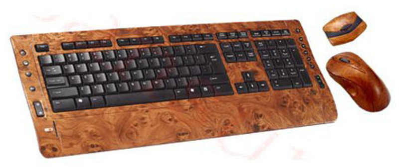 Sansun SN-386 RF Wireless Holz Tastatur