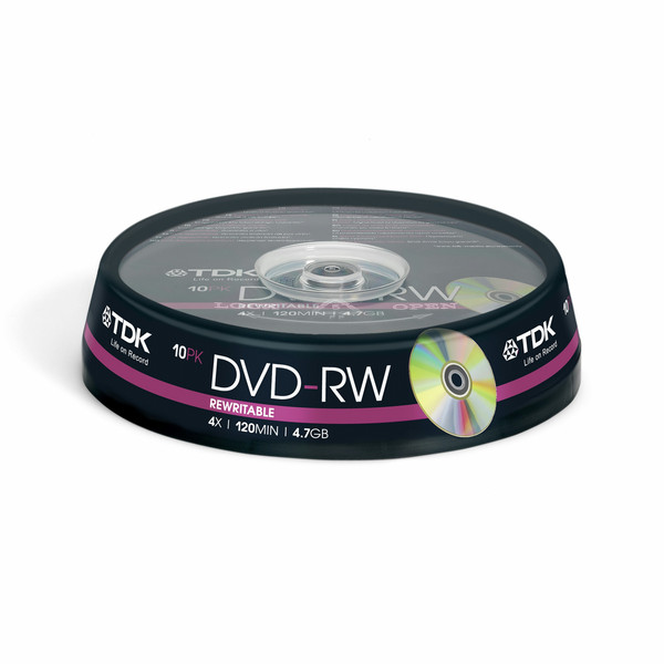 TDK 10 x DVD-RW 4.7GB 4.7GB DVD-RW 10pc(s)