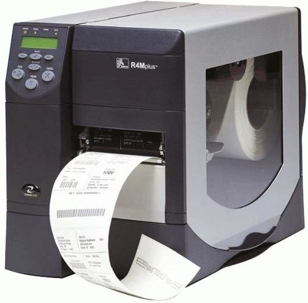 Zebra R4Mplus Direct thermal / thermal transfer 203 x 203DPI Black,Grey label printer