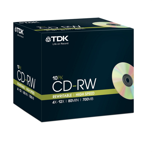 TDK 10 x CD-RW 700MB CD-RW 700MB 10Stück(e)
