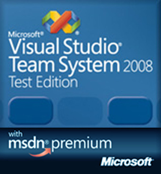 Microsoft Visual Studio Team System 2008 Test Edition, w/MSDN PS, OLV-NL, 1u, AP, ML