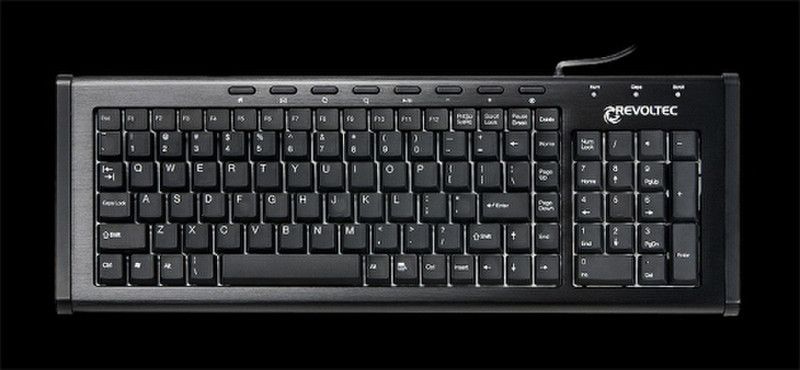 Revoltec K105 USB QWERTY Schwarz Tastatur