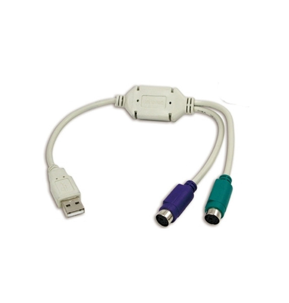 Hypertec HYHOA0001 PS/2 USB A Синий, Зеленый, Серый кабельный разъем/переходник