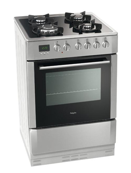 Pelgrim PF6140RVS Freestanding Gas A cooker